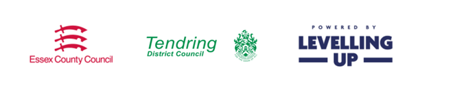 Essex County Council, Tendring District Council and Levelling Up Fund logos